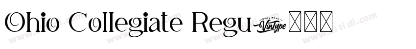 Ohio Collegiate Regu字体转换